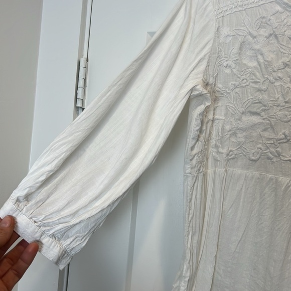 GAP White Tie Front Peplum Blouse size large. - Picture 3 of 9